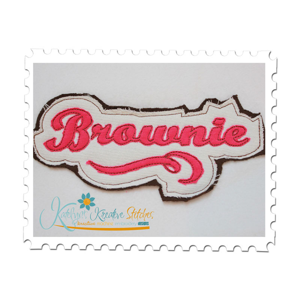 Brownie Distressed Applique