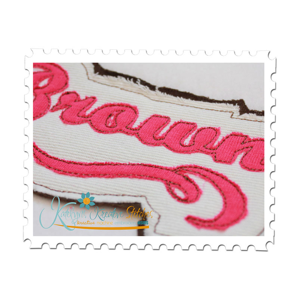 Brownie Distressed Applique