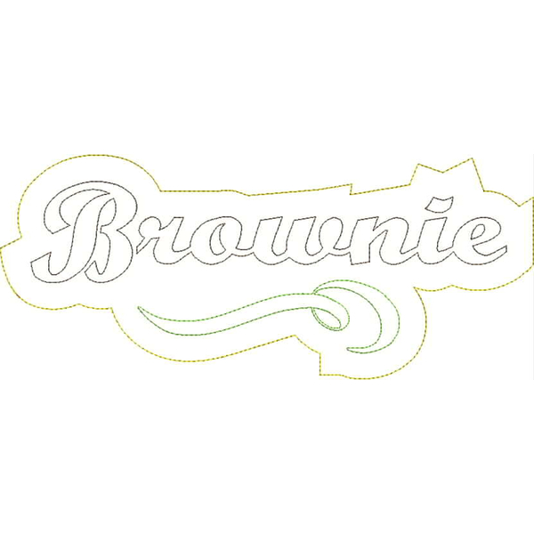 Brownie Distressed Applique Snap Shot