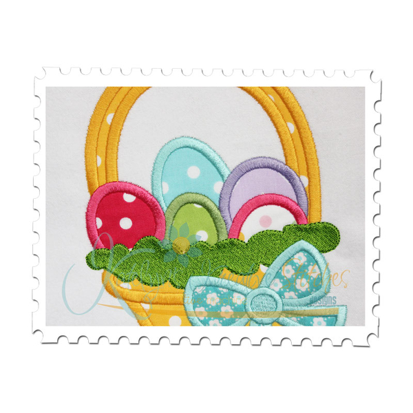 Easter Basket Applique Close Up