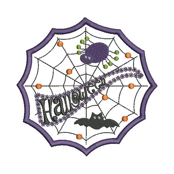 Halloween Web Applique Snap Shot