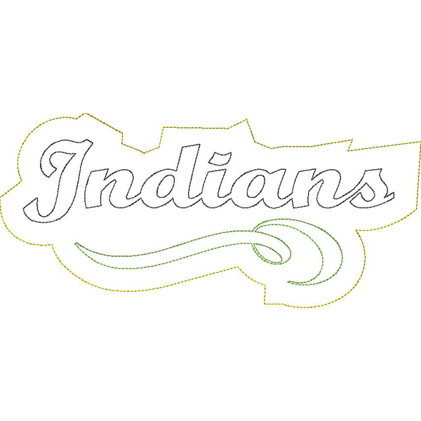 Indians Distressed Applique Snap Shot