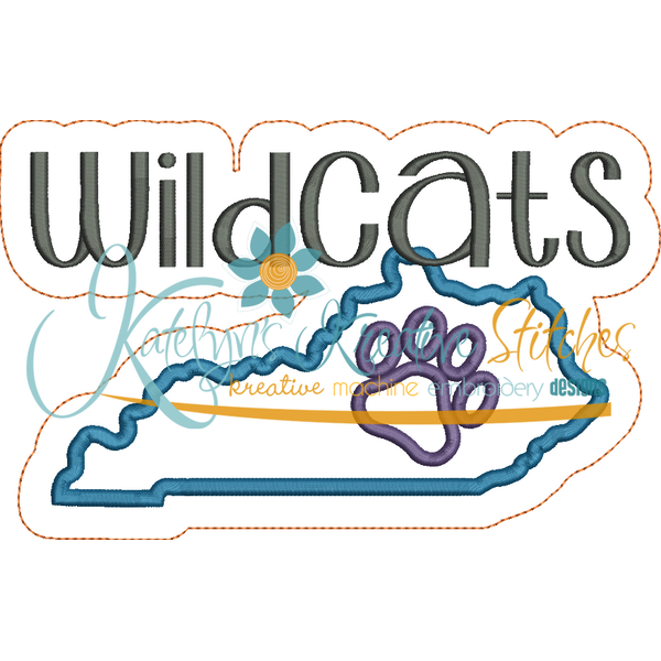 Kentucky State Applique Snap Shot