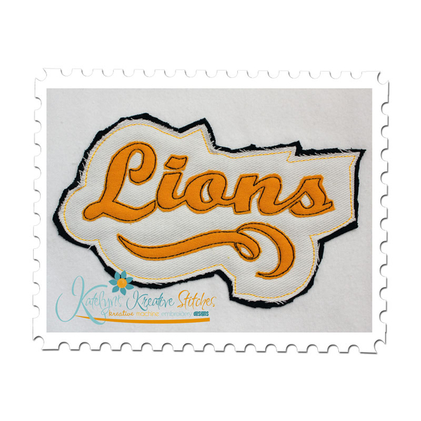 Lions Distressed Applique