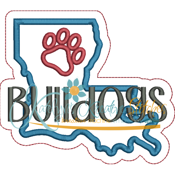 Louisiana State Applique Snap Shot