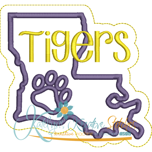Louisiana State Applique Snap Shot
