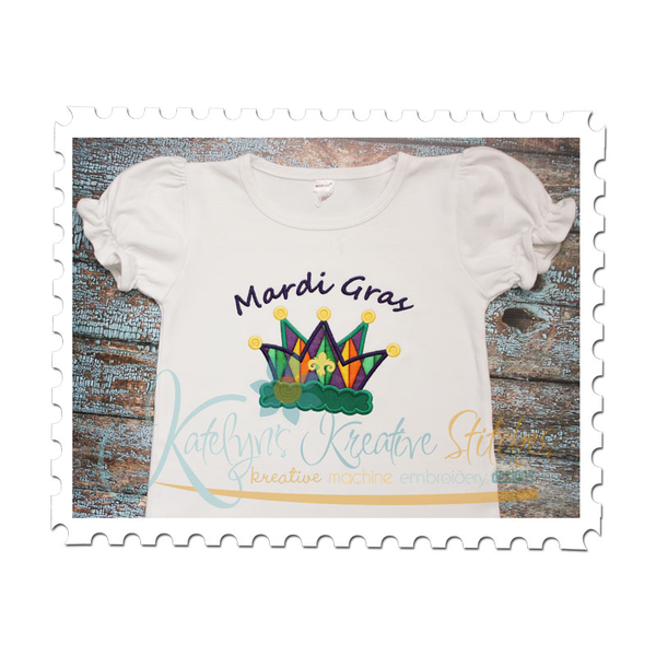 Mardi Gras Crown Applique