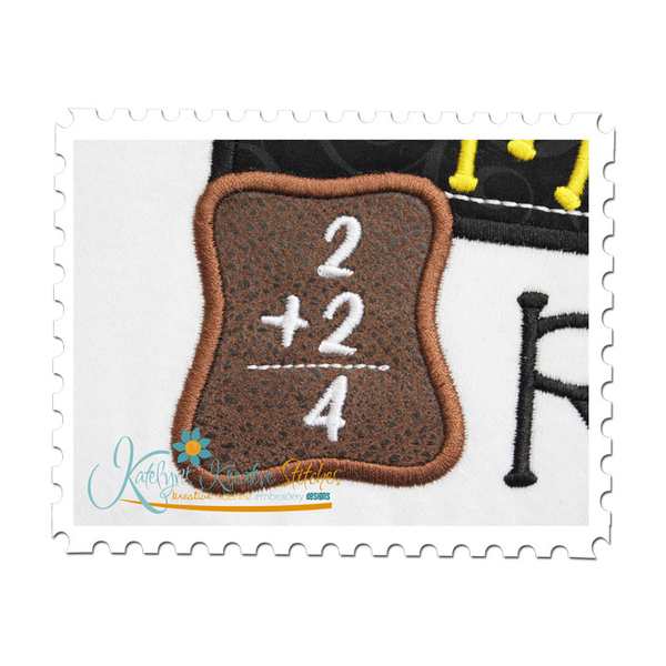 Math Rocks Chalkboard Applique