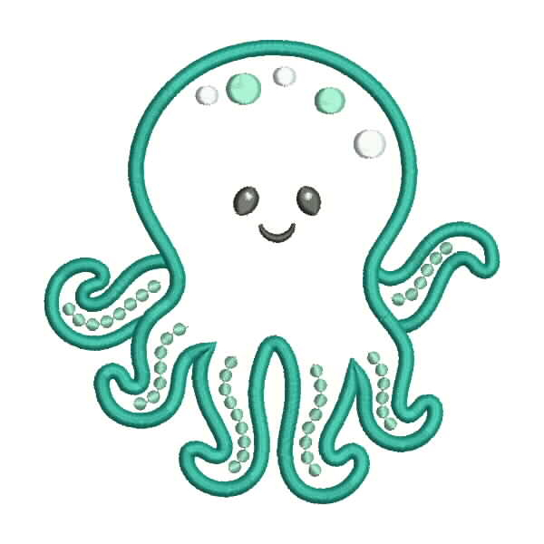 Octopus Applique Snap Shot