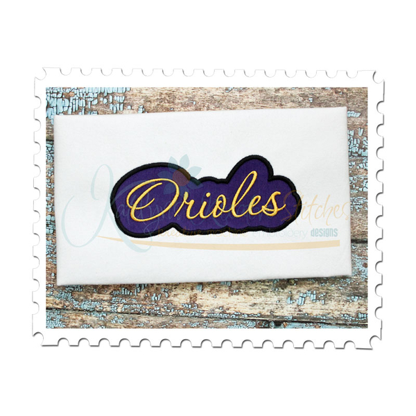 Orioles Applique Script