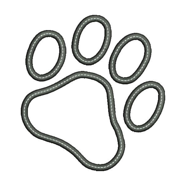 Paw Applique Satin Snap Shot