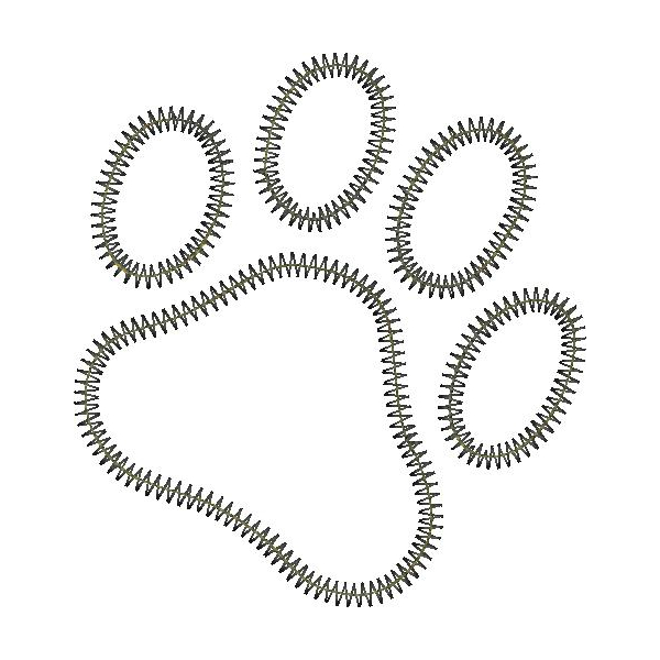 Paw Applique Zig Zag Snap Shot