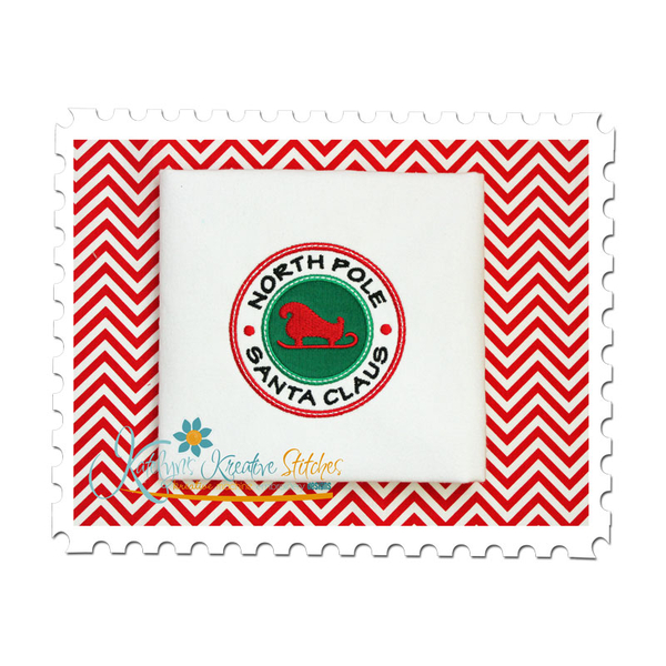 Santa Claus Circle Applique