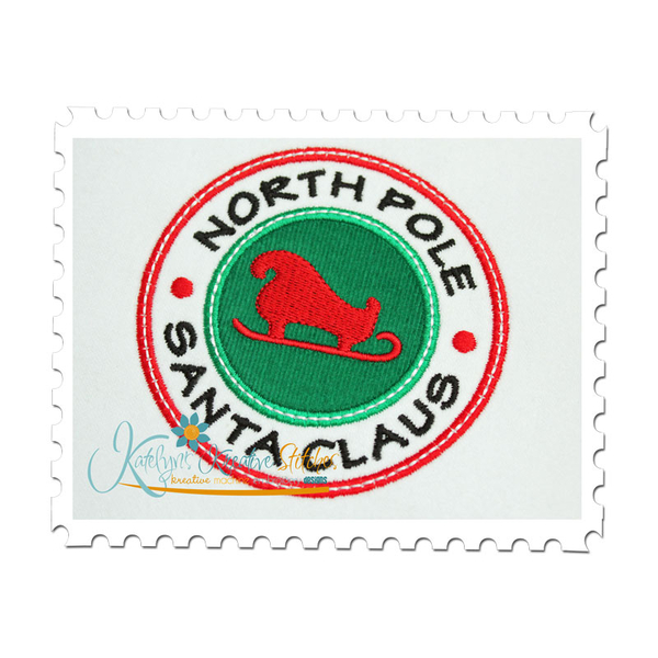 Santa Claus Circle Applique