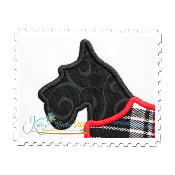 Scottie Applique Close Up