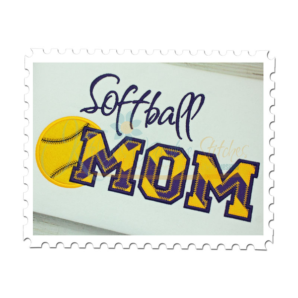 Softball MOM Applique