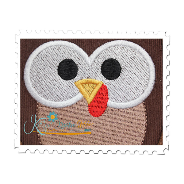 Thanksgiving Hoot Applique Close U