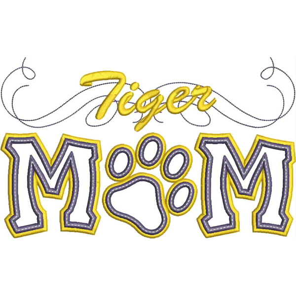 Tiger Mom Applique Snap Shot