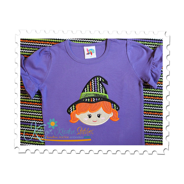 Witch Applique Head Shot