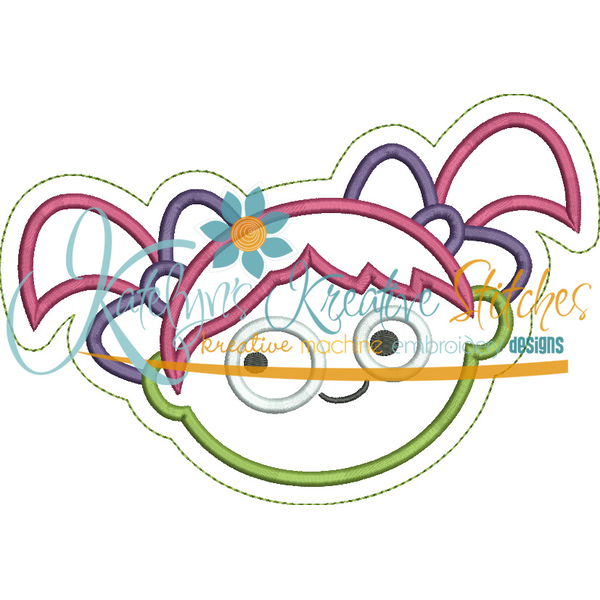 Zombie Girl Applique Snap Shot