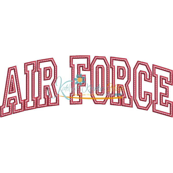 Air Force Arched Applique Satin Snap Shot