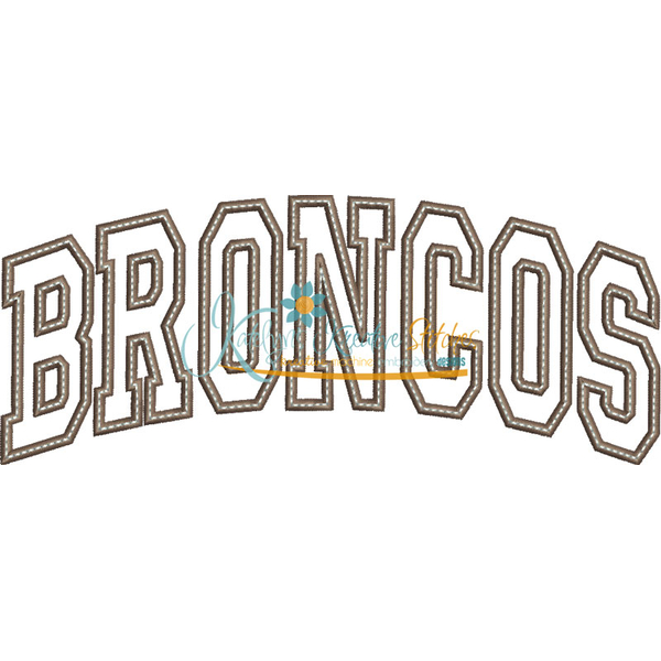Broncos Arched Applique Snap Shot