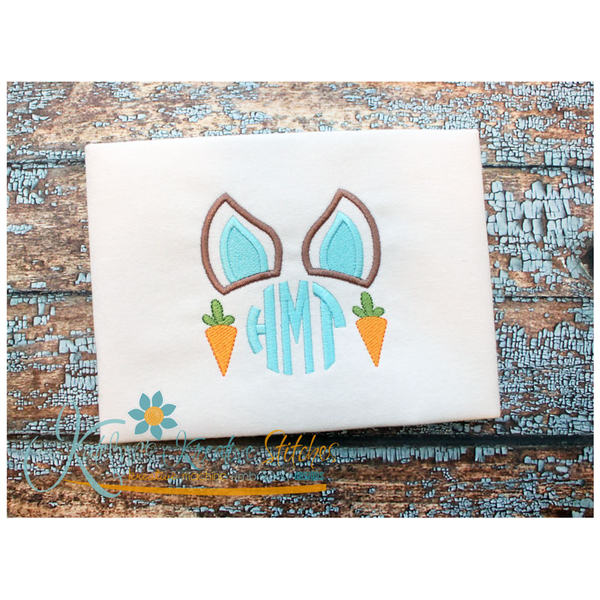 Bunny Ear Monogram Topper