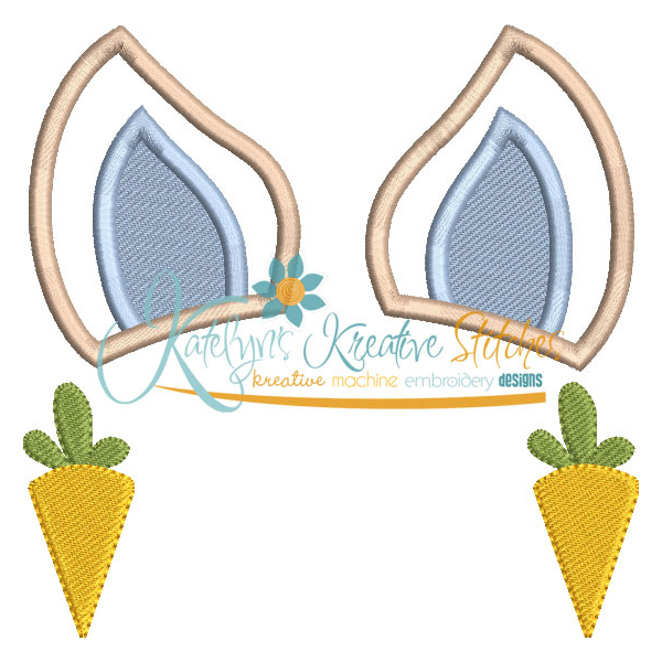 Bunny Ear Monogram Applique Snap Shot