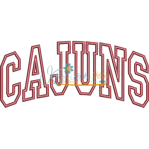 Cajuns Arched Applique Snap Shot