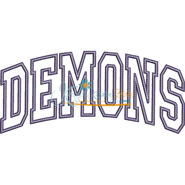 Demons Arched Applique Snap Shot