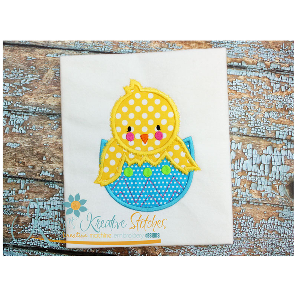Easter Chick with Egg Applique