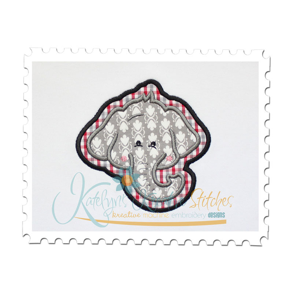 Elephant Head Applique Embroidery