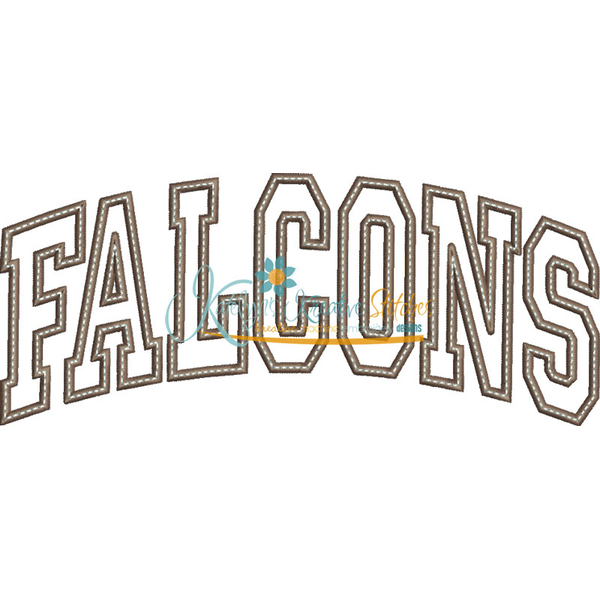 Falcons Arched Applique Snap Shot