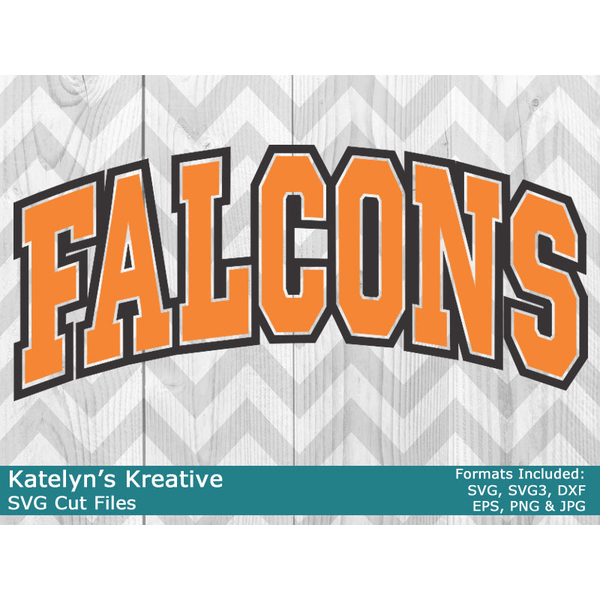 Falcons Arched SVG