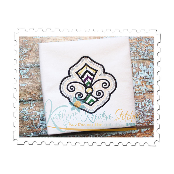 Fleur de Lis Applique with Offsets