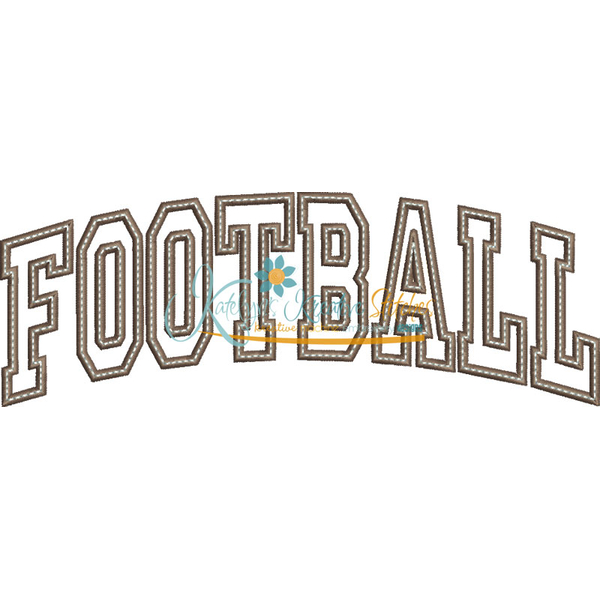 Football Arched Applique Snap Shot