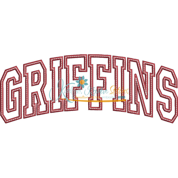 Griffins Arched Applique Snap Shot
