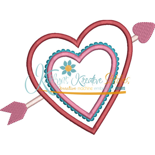 Heart and Arrow Applique Snap Shot
