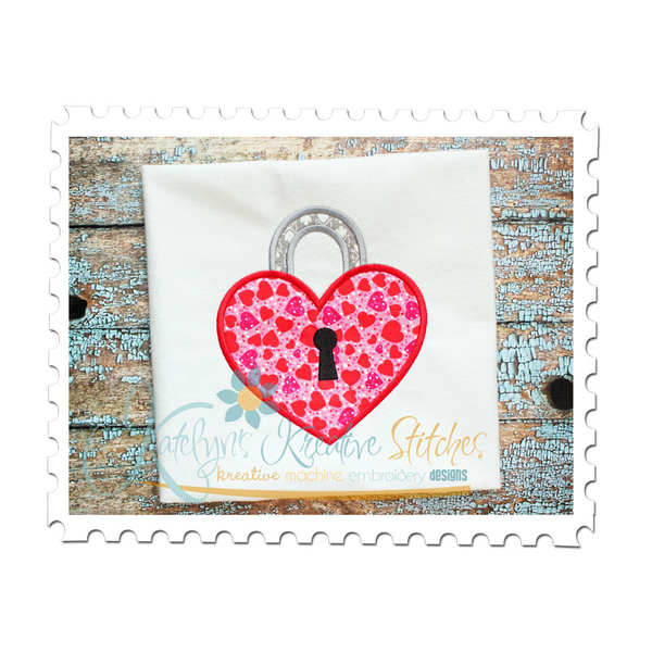 Heart Lock Applique