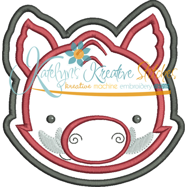 Hog Head Applique Snap Shot