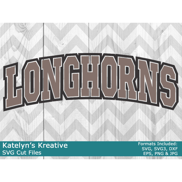 Longhorns Arched SVG