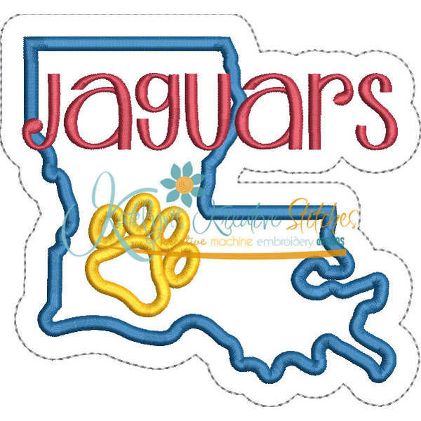 Louisiana State Applique Jaguars