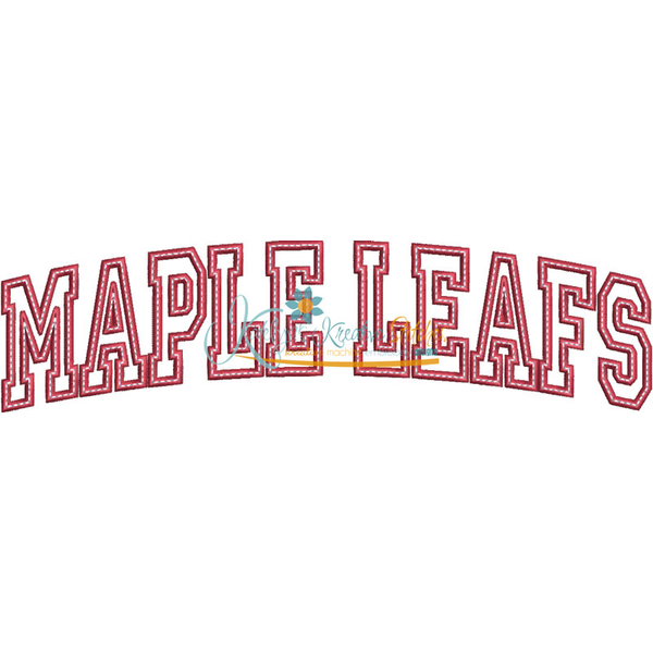 Maple Leafs Arched Applique Snap Shot
