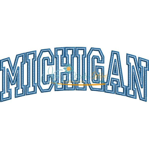 Michigan Arched Applique Snap Shot