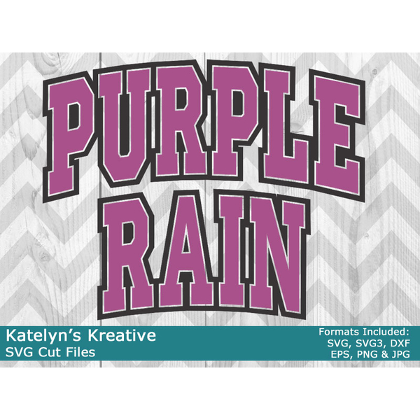 Purple Rain Arched SVG