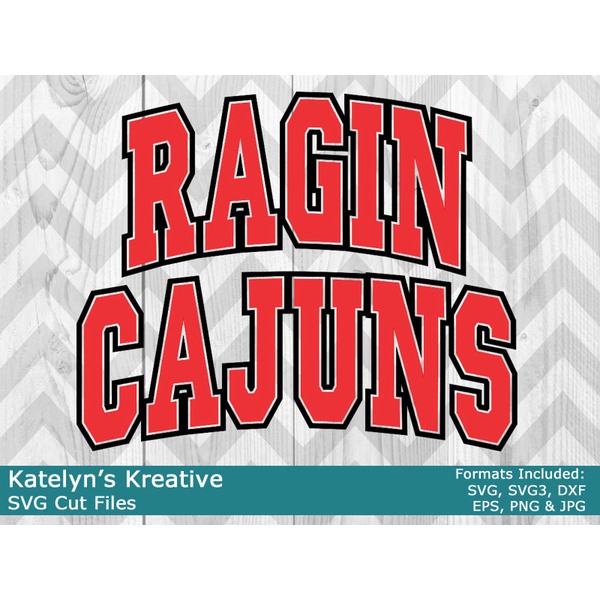 Ragin Cajuns Arched SVG