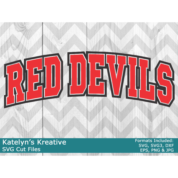 Red Devils Arched SVG