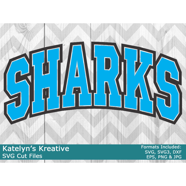 Sharks Arched SVG