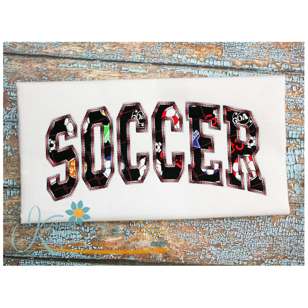 Soccer Arched Applique