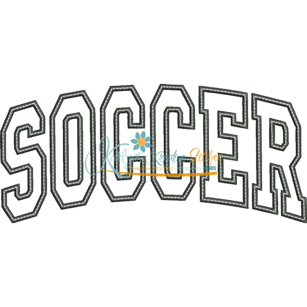 Soccer Arched Applique Snap Shot